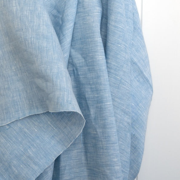 Yarn Dyed Linen Chambray Stitch Piece Loop Online Sewing Fabrics Australia