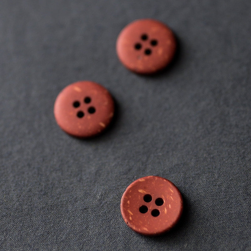Button 18mm Brick Speckles | Merchant & Mills designer sewing fabric & goods | Stitch Piece Loop Australia 