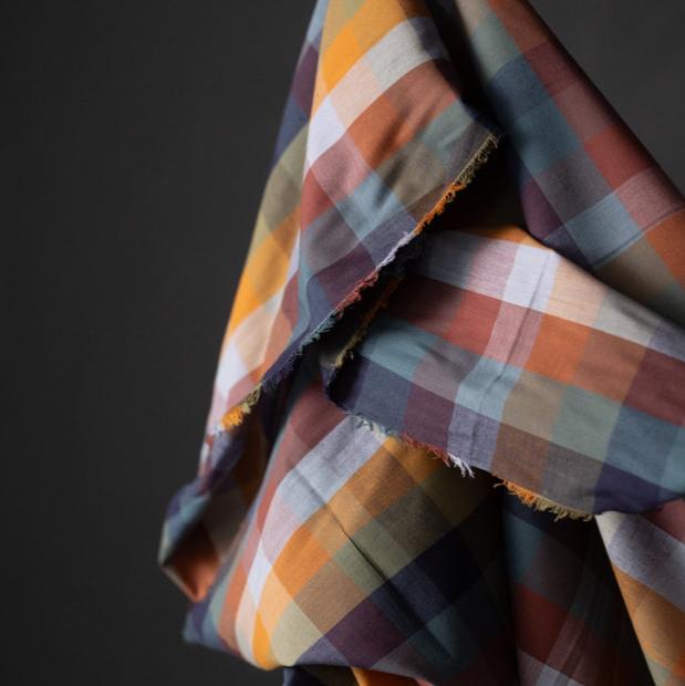 Harvest Organic Cotton Check | Merchant & Mills designer sewing fabric | Stitch Piece Loop | Online Fabric Store | Dressmaking Fabrics | Designer sewing fabrics & supplies for the Modern Maker | Garment Fabric | Australia