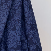 Hokkoh_FloralTexture_CottonFabric_StitchPieceLoop_Australia_Navy_Detail