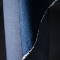 Merchant and Mills 8oz Washed Cotton Denim in Medium. Close up of fabric selvage.