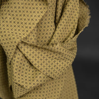 Salto Green Cross Stitch Indian Cotton in Blue and Coral | Merchant & Mills designer sewing fabric | Stitch Piece Loop | Online Fabric Store | Dressmaking Fabrics | Designer sewing fabrics & supplies for the Modern Maker | Garment Fabric | Australia