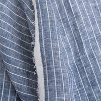 French Linen Stripe | Navy & White | Flax Linen | Poplin Linen| Yarn Dyed Linen | Sewing fabric | Garment Fabric | Stitch Piece Loop | Online Fabric Store | Designer sewing fabrics & supplies for the Modern Maker | Australia