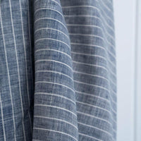 French Linen Stripe | Navy & White | Flax Linen | Poplin Linen| Yarn Dyed Linen | Sewing fabric | Garment Fabric | Stitch Piece Loop | Online Fabric Store | Designer sewing fabrics & supplies for the Modern Maker | Australia