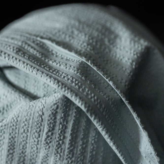 Organic Cotton Seersucker in Cloud Cover | Merchant & Mills designer sewing fabric | Stitch Piece Loop | Online Fabric Store | Dressmaking Fabrics | Designer sewing fabrics & supplies for the Modern Maker | Garment Fabric | Australia