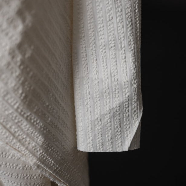 Organic Cotton Seersucker in Washed White | Merchant & Mills designer sewing fabric | Stitch Piece Loop | Online Fabric Store | Dressmaking Fabrics | Designer sewing fabrics & supplies for the Modern Maker | Garment Fabric | Australia