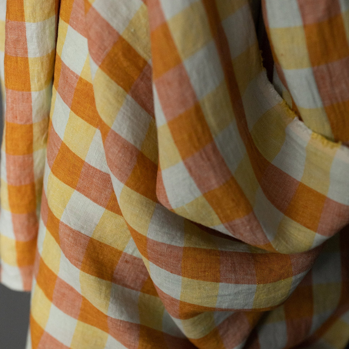 Lemon Bon Bon European Laundered Linen by Merchant and Mills available from Stitch Piece Loop Australia