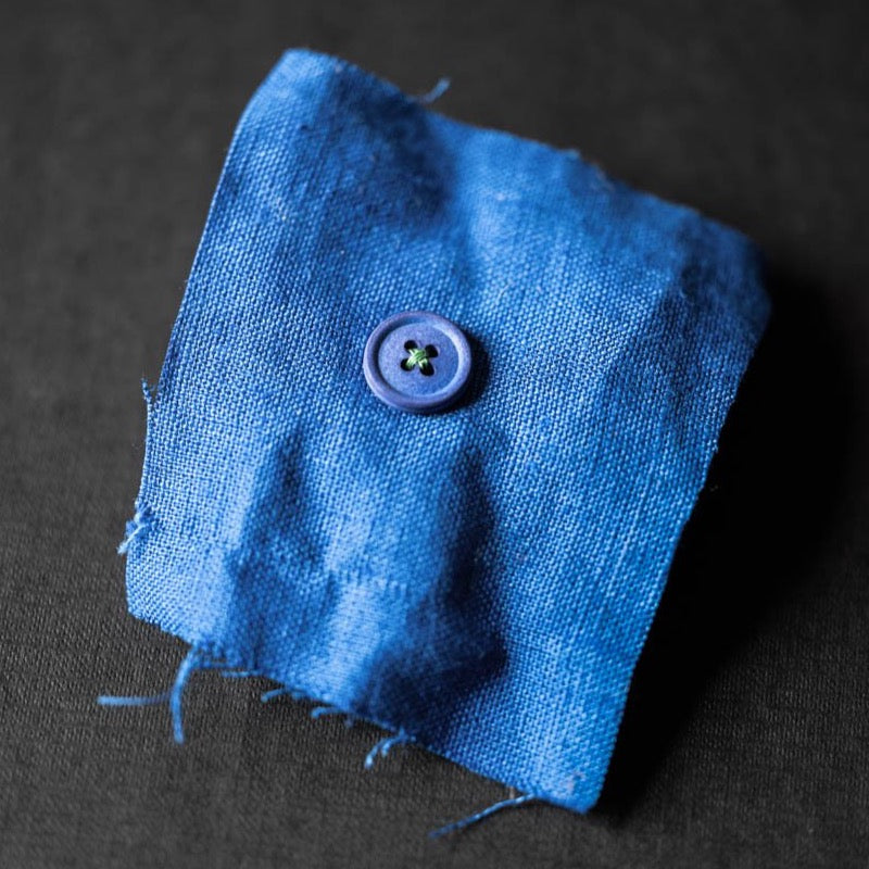 Cotton Button 15mm in Cobalt | Merchant & Mills designer sewing fabric & goods | Stitch Piece Loop Australia