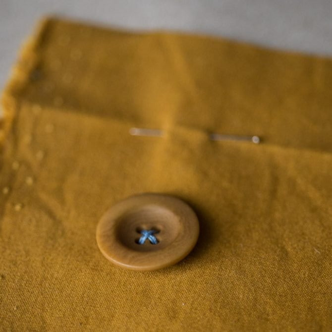 Corozo Button 22mm Gold | Merchant & Mills designer sewing fabric & goods | Stitch Piece Loop Australia 