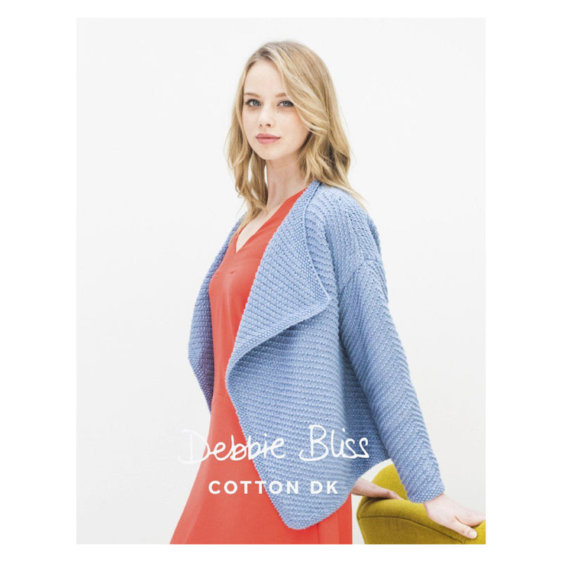 Debbie Bliss Waterfall Jacket Cotton DK Knitting Pattern Stitch Piece Loop Shop Online Australia