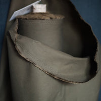 Organic Cotton Dry Oilskin in Khaki | Merchant & Mills designer sewing fabric | Stitch Piece Loop | Online Fabric & Sewing Supplies | A carefully curated range   focusing on ethically produced & sustainable fabrics of the highest quality, perfect for the modern & considered sewist’s memade wardrobe | Australia