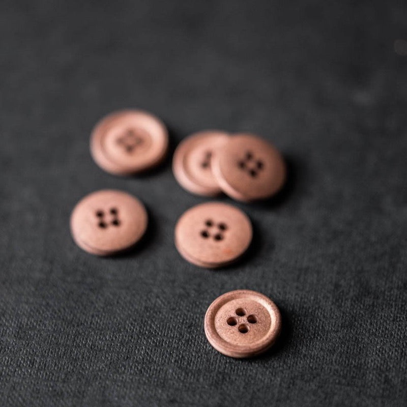 Cotton Button 15mm in Nutmeg | Merchant & Mills designer sewing fabric & goods | Stitch Piece Loop Australia