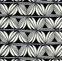REMNANT Santa Fe Pottery Black Rayon - 1.15m
